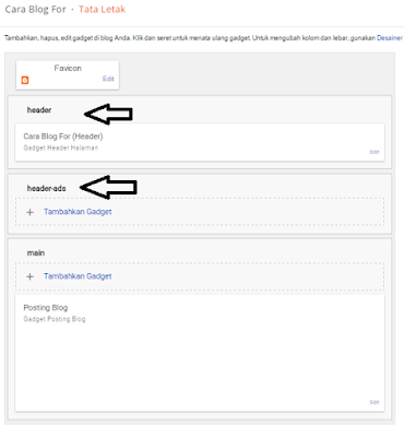 Cara Membuat Header dan Header Ads di Blog