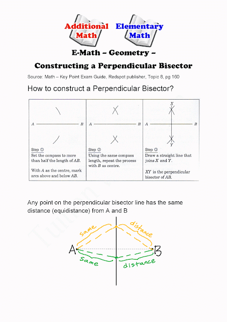 E-Math - Geometry - Constructing a Perpendicular Bisector