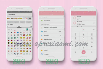 Xiaomi Theme Pink Minimal Flat Mtz v2.1.0 Full White Material Design