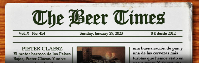 Dominical suplemento de noticias sobre cerveza. Aquí puedes leer el periódico The Beer Times.