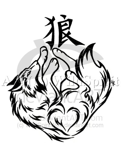 wolf tattoo. by tribal wolf tattoos.