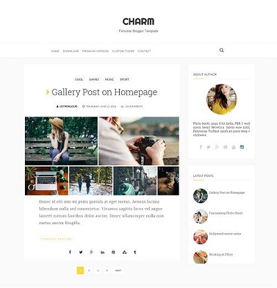 Template Charm cho Blogspot