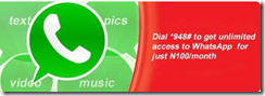 Airtel: Get Unlimited Access To Whatsapp For Only #100 monthly
