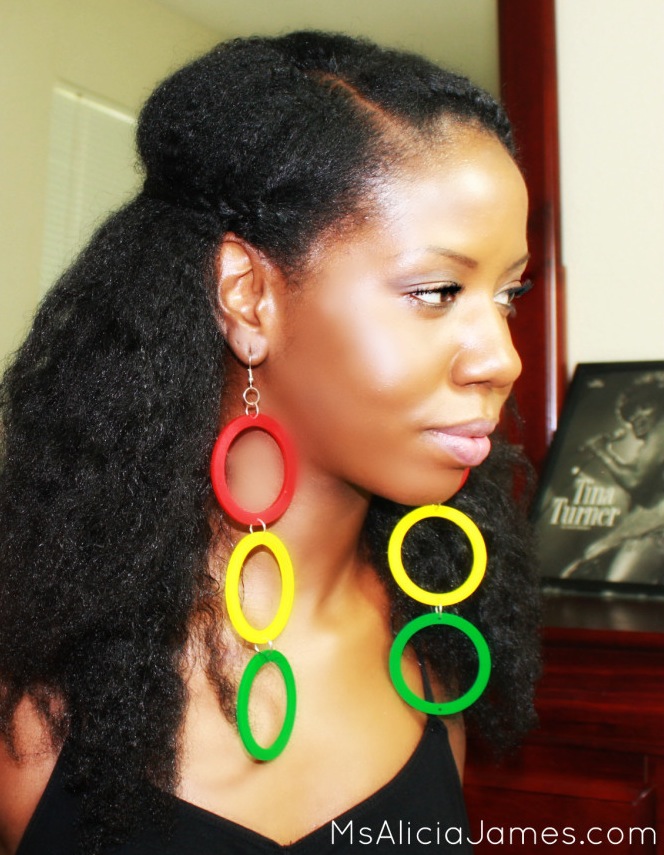 Easy Natural Hairstyle Tutorial on Stretched Natural Hair