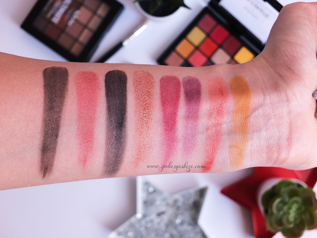 Nyx Phoenix ve Revolution Fire Swatch