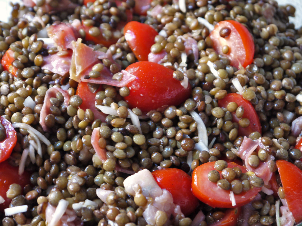 La Cuisine De Myrtille Salade De Lentilles Aux Tomates Et Au