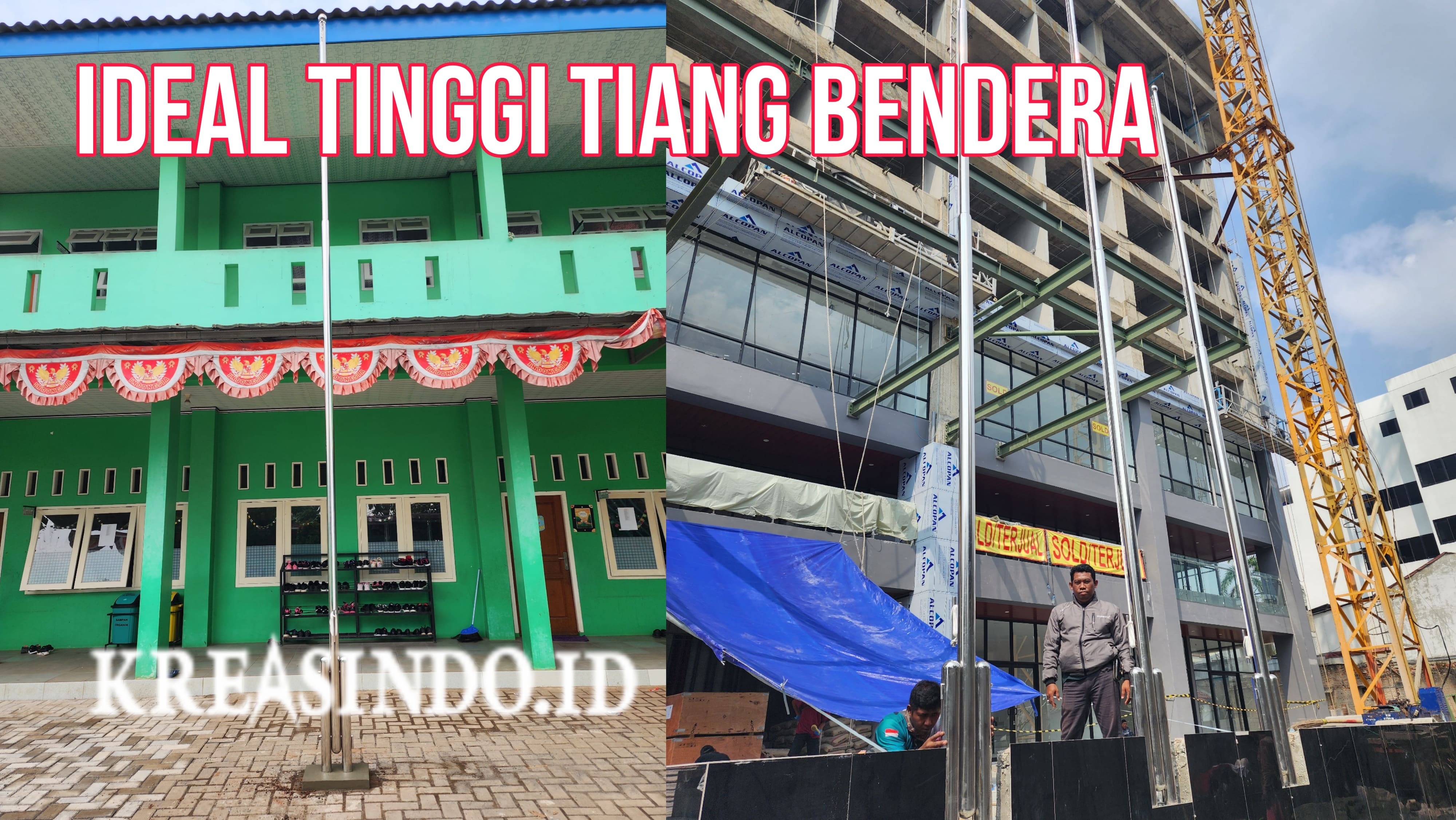 Berapa Ideal Tinggi Untuk Tiang Bendera Di Rumah Tinggal?