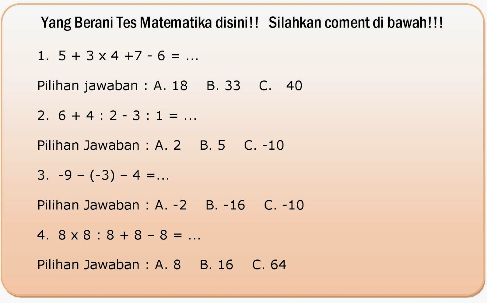 Gambar Matematika  Lucu  dan Menarik Karyaku 2019