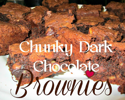 Chunky Dark Chocolate Brownies by Reviews, Chews, and How Tos