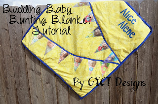 Budding Baby Bunting Blanket by GYCT Designs