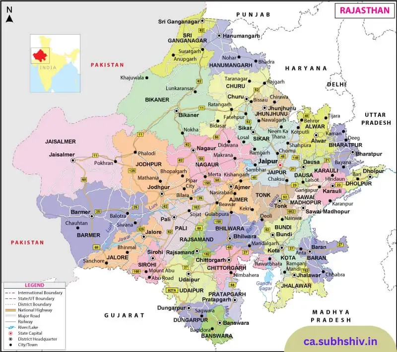 rajasthan map