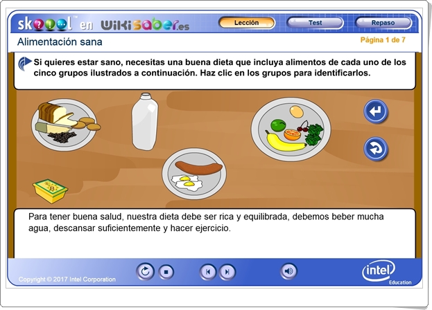 "Alimentación sana" (Aplicación interactiva de Ciencias Naturales de Primaria)