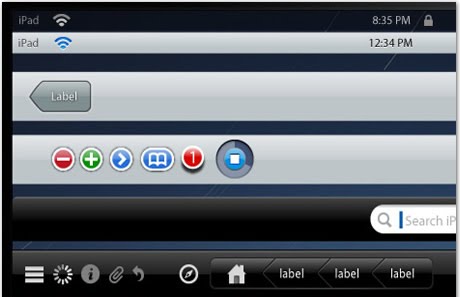 ipad vector GUI elements
