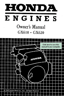 Honda gx620 Service/Owner manual at Service Manual