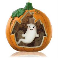 ghost in pumpkin ornament