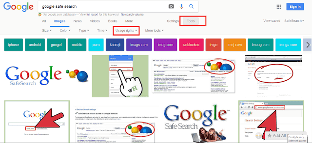 how to use image filter tool on search engines