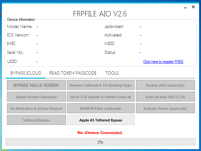 iFrpfile Aio icloud Bypass Update v2.6