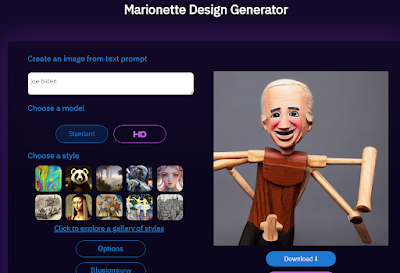 I asked Deep AI to make me a puppet Biden