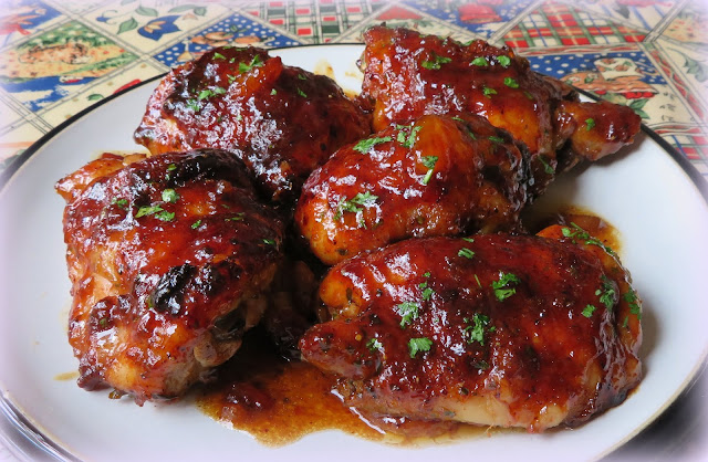 Sticky BBQ Chicken Thighs