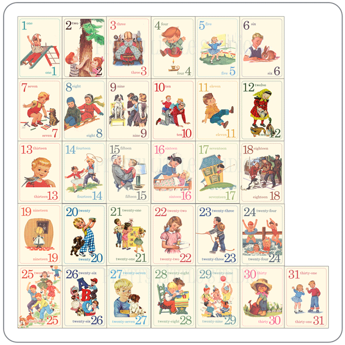 CARDS FOR KIDS: LETTERS OF THE NUMBERS IN ENGLISH FOR ...