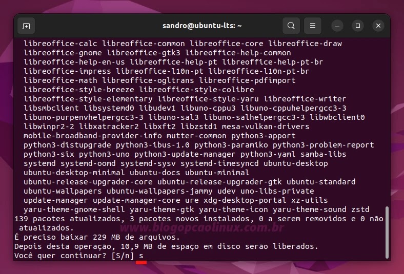 Atualizando o Ubuntu 22.04 LTS (Jammy Jellyfish) pelo terminal