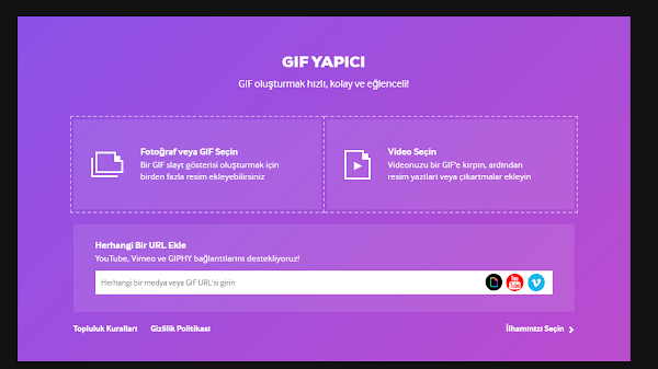 Programsız Videolardan Gif Yapma