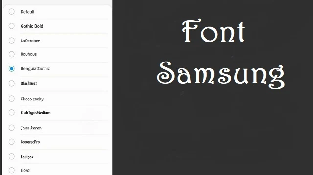 Font Samsung