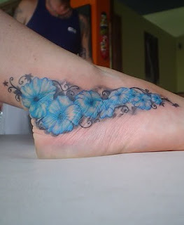 Free Foot Hawaiian Flower Tattoos For Girls Picture 1