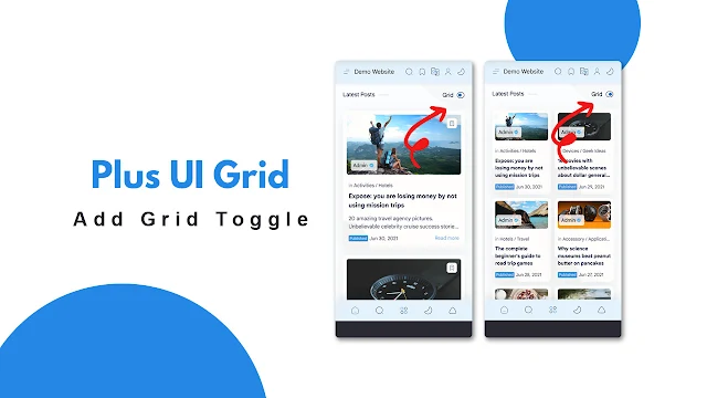 Add Post Grid Toggle in the Plus UI