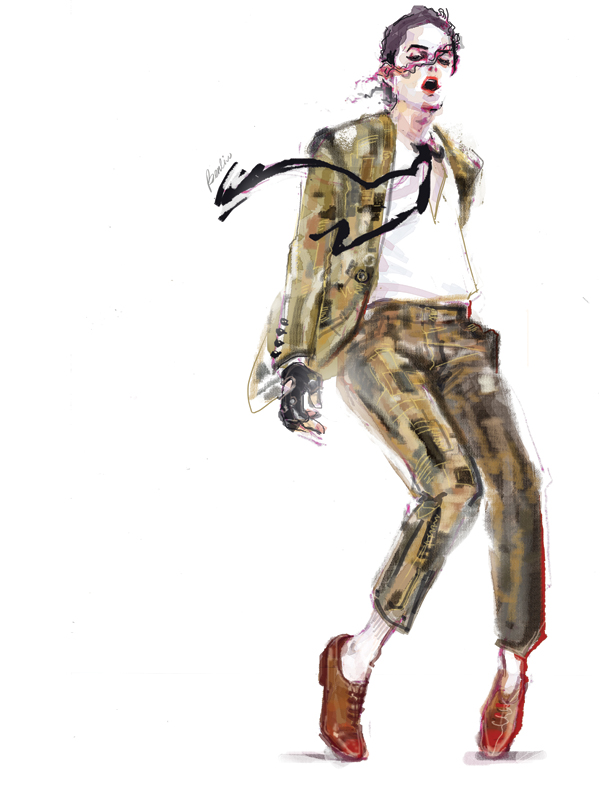 Michael Jackson fashion illustration portrait