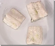 Cefalo al pepe verde zucchine trifolate e menta