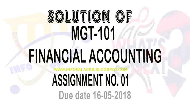 MGT101 Assignment No 1 Solution Spring 2018