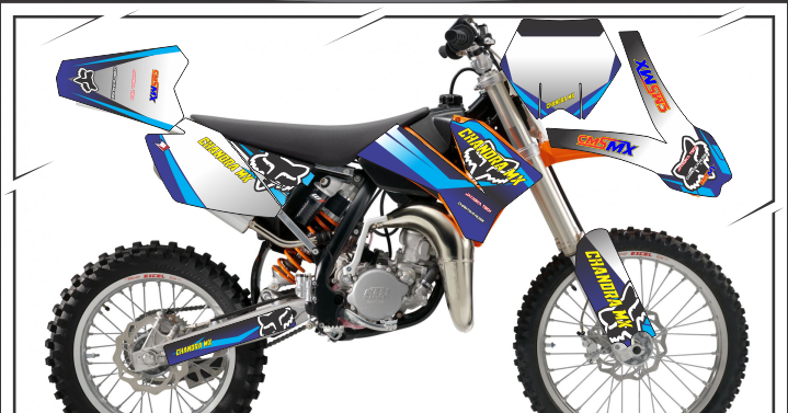  STIKER  MOTOR KTM 85  BLUE FOX Custom Stiker 
