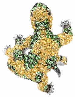 Lizard Cocktail CZ Ring