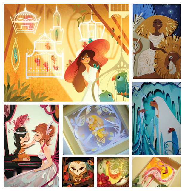 Disney paper art by Britney Lee