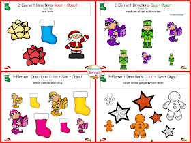 Learn how to use No-Print Activities in speech therapy on your I-Pad or computer like this Christmas Following Directions activity. Portable and no-prep materials that make organization easy. Terrific with toddlers, preschool and autism students. #speechsprouts #speechtherapy #noprint www.speechsproutstherapy.com