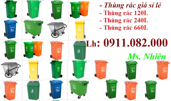  Thùng rác y tế, thùng rác 120L 240l 660L giá tốt tại miền tây- sỉ lẻ thùng rác  3443