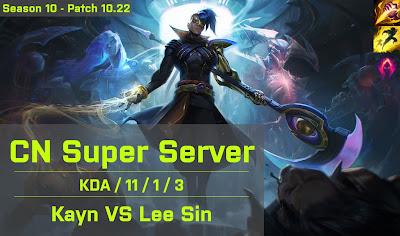 Kayn JG vs Lee Sin - CN Super Server 10.22