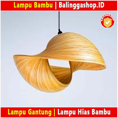 Lampu Bambu Gantung Model Luxio Natural
