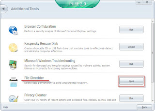 Kaspersky PURE 2.0 Total Security file sharder