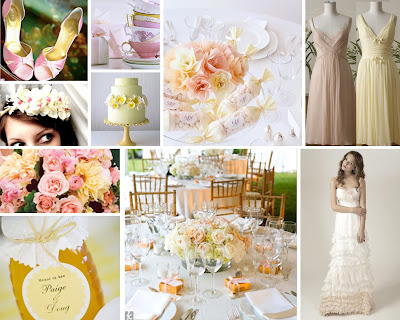 Pale Pink and Lemon Yellow Wedding