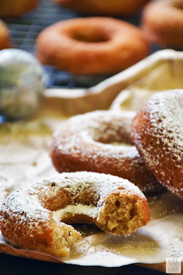 Baked Eggnog Donuts ready for the party