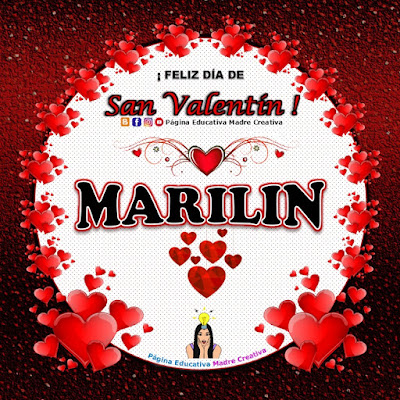 Feliz Día de San Valentín - Nombre Marilin