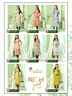 Rich Girl Vol-4 Hand Block Print Wholesale Kurti