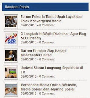  Random Posts di Sidebar Blog