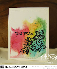 Watercolor rainbow with Petal Palette from the 2018 Stampin' Up! Occasions Mini~Tanya Boser as Display Stamper