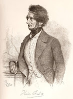 August Prinzhofer's portrait of Louis Hector Berlioz, whose a cantata played in 1830 named Sardanapalus after Delacroix.