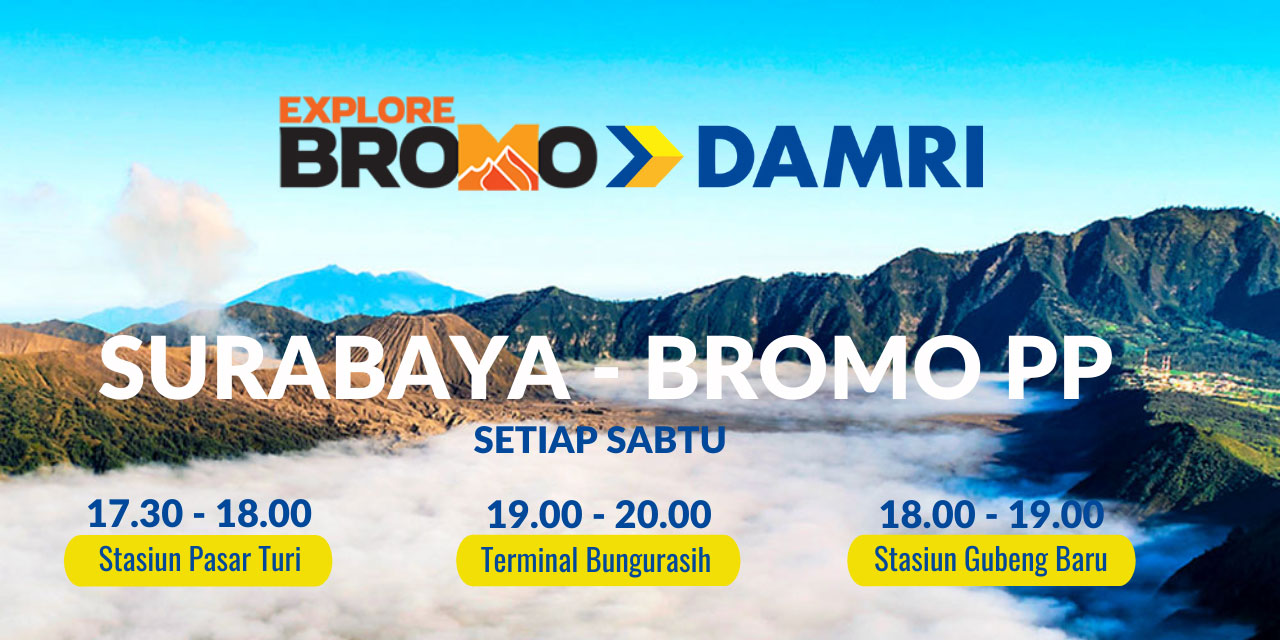 DAMRI rute Bromo plus paket wisata bromo
