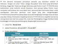 Lowongan kerja terbaru bulan juli 2017 PT PLN untuk lulusan SMA sederajat