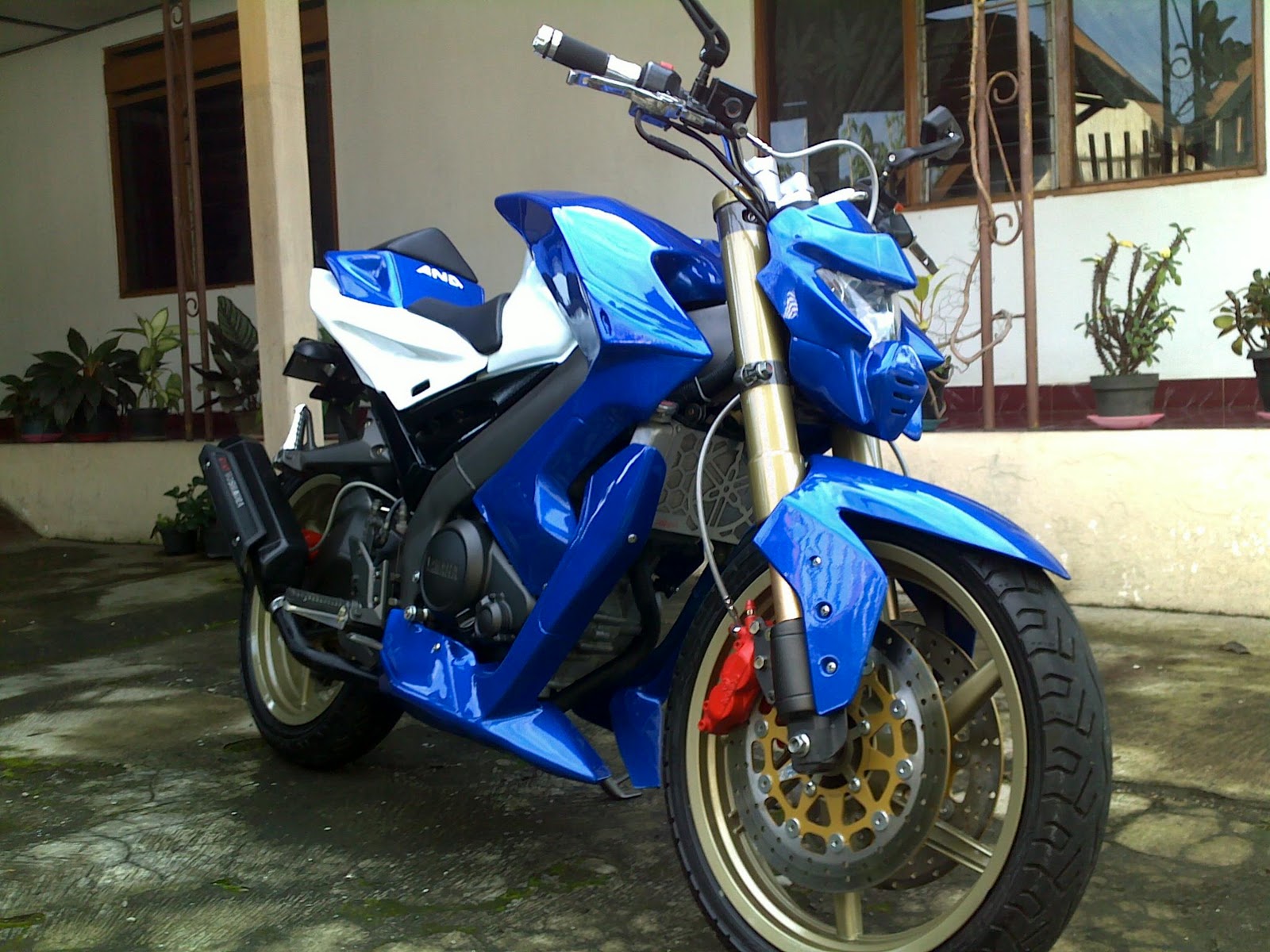 Dowload Koleksi Modifikasi Airbrush Vixion 2010 Terbaru Fire Modif